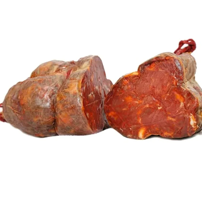1 Pezzo 800 gr Morcon Iberico Bellota Presa – Sottovuoto – Elaborazione Tradizionale Simile al Chorizo Iberico Bellota ma più succoso – Salsicce Iberico Bellota Pata Negra