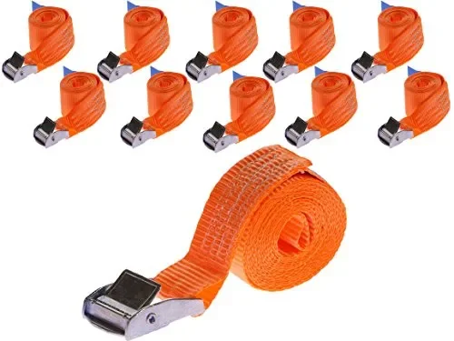 10 pezzo 250 kg 2 m Cinghie Di Fissaggio Con Chiusura a Morsetto Cinghia… Vendita calda online