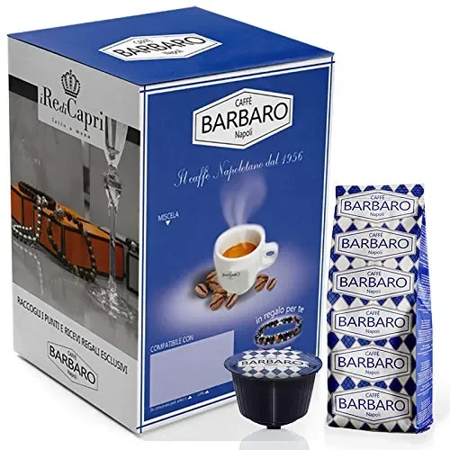 100 CAPSULE DOLCE GUSTO BARBARO CAFFE’ CREMOSO NAPOLI MISCELA BLU