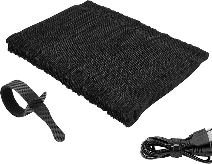 100 Fascette Riutilizzabili per Cavi, Trilancer 15cm Fascette da, Fascette a Strappo per l’Organizzazione di Cavi e Tubi in Ufficio, a Casa o di un Centro Elaborazione Dati (Nero)