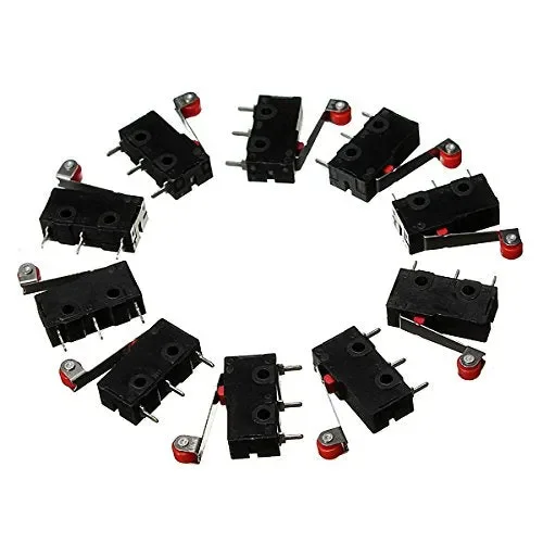 10Pcs Micro Limit Switch Roller Lever 5A 125V Open Close