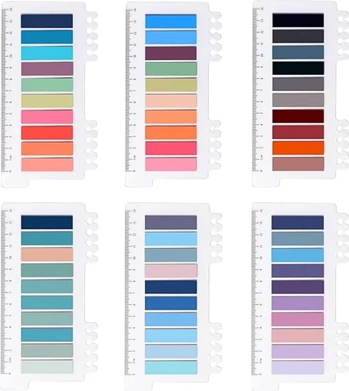 1200 Pezzi Segnapagina, Segnalibri, Brencco Segnapagina Plastificati, Colorati, Segna Pagina Adesivi, Sticky Notes, Linguette per Leggere/Contrassegnare/Studio