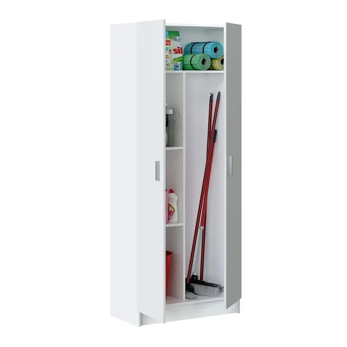 13Casa Kawai A6 Armadio multiuso, 73x37x180 h cm, Melamina, Colore 1, Bianco