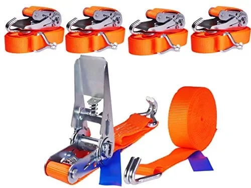 4 x 800 kg 6 m Cinghia Con Cricchetto e Gancio Di Tensione Cinghie…