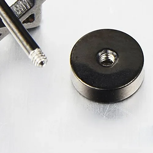 5-16MM Nero Cerchio Orecchini da Uomo Donna, Finto Dilatatore Larghezza: 7mm - immagine 3