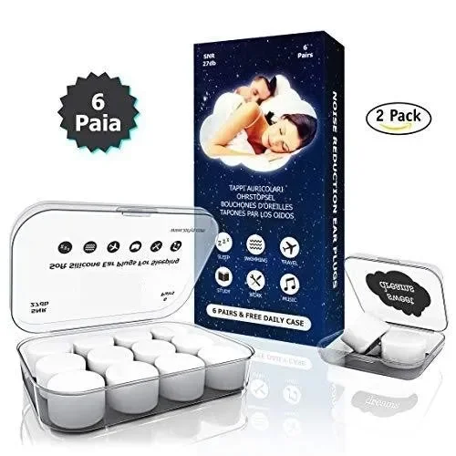(6 paia) Tappi Orecchie Per Dormire di 3a Generazione, Antirumore Forte,…