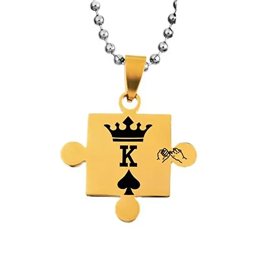 ‘Regali di Natale una coppia uomo e donna collana con ciondolo con… - immagine 2