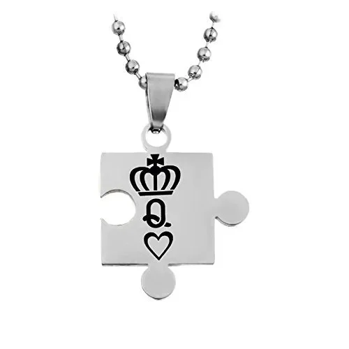 ‘Regali di Natale una coppia uomo e donna collana con ciondolo con… - immagine 3