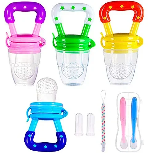 (9packs) 4 Ciuccio per Frutta Neonati Alimenti S/M/L+2 Cucchiaini in…