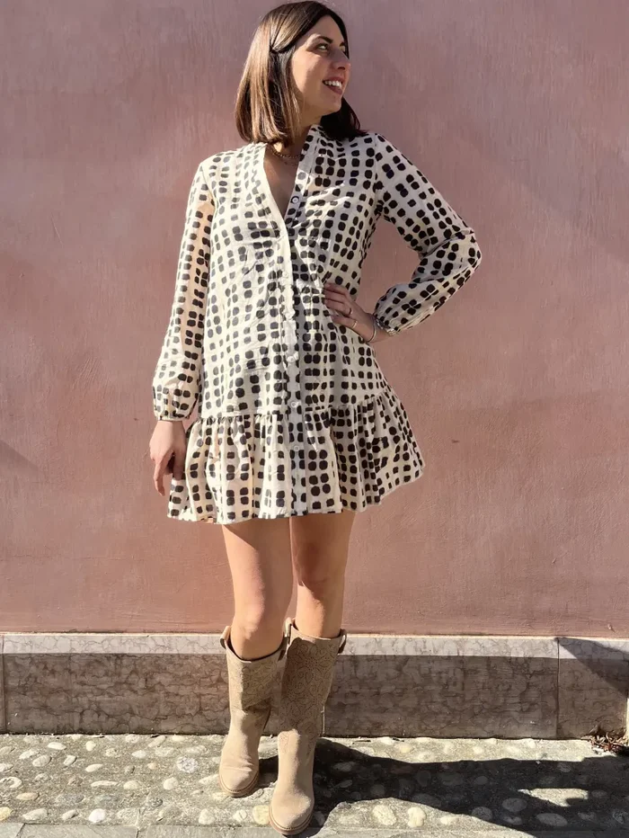 ABITO CAMICIA LEOPARD GEOMETRICO Vendita online