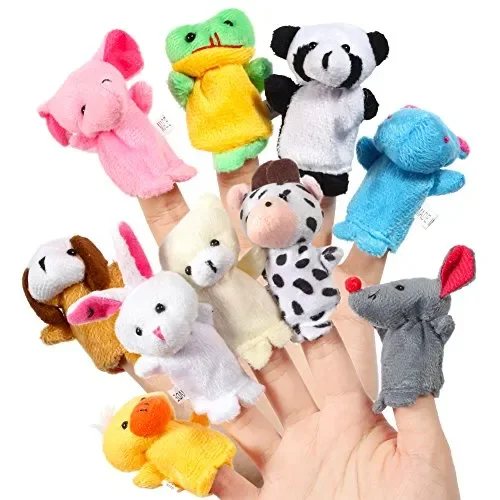 Acekid 10pcs Morbidi Pupazzi Animali da Dito con Set Baby Story…