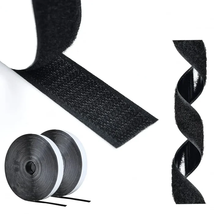 AiQInu Feltro Adesivo Forte Biadesivo,5M Sistema Di Fissaggio Hook & Loop,20mm Larghezza Adesivo Forte Offre Una Semplice Alternativa A Bottoni Automatici,Ganci,Bulloni,Cerniere E Altro Ancora