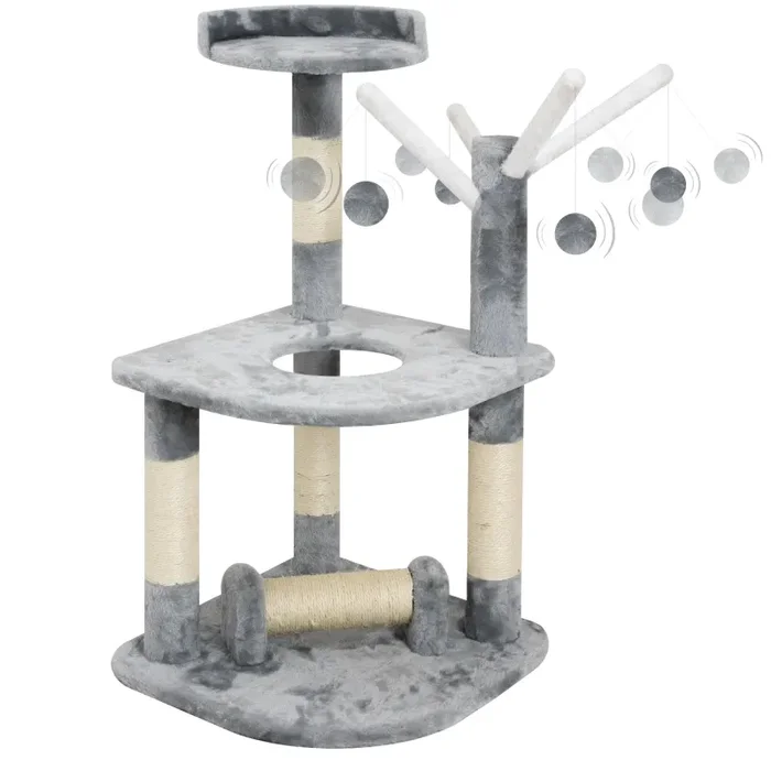 Albero Tiragraffi per Gatti H90 cm Rizzetti Ginger Grigio