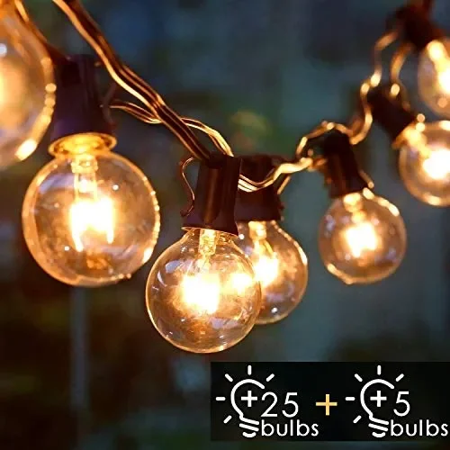 Albrillo Catene Luminose Esterno – 9.3M Light String con Lampadine G40