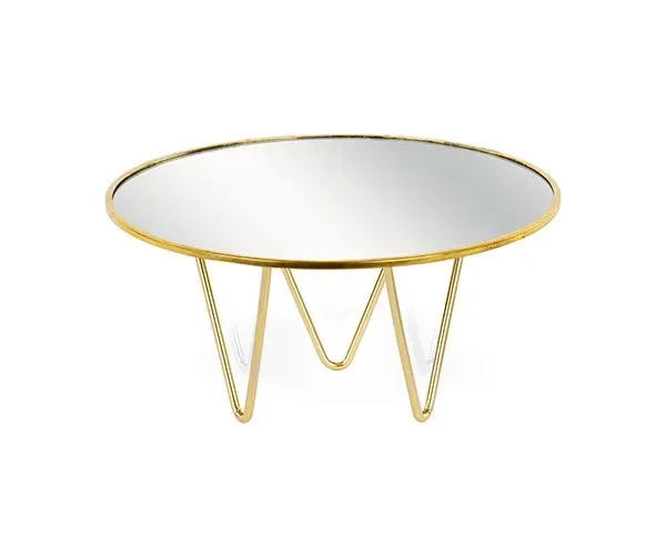 ALZATINA ORO CON SPECCHIO DIAM.(20X10CM)