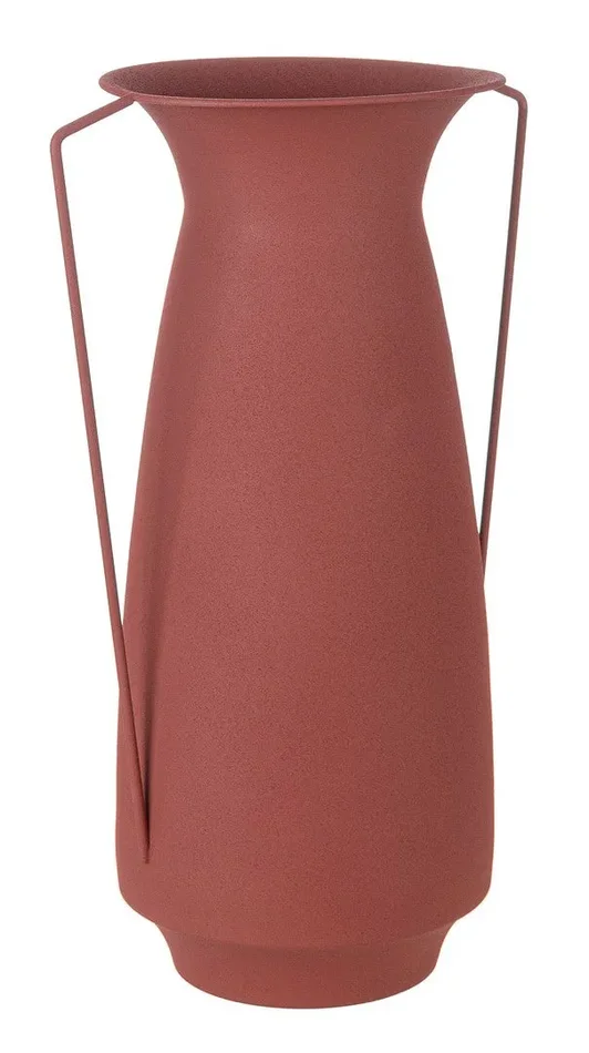 Anfora con Manici 26,5x18x42 cm in Metallo Pelike Terracotta