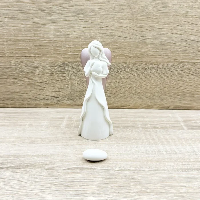 Angelo Bianco con Cuore e Ali Rosa Giovinarte Online ora