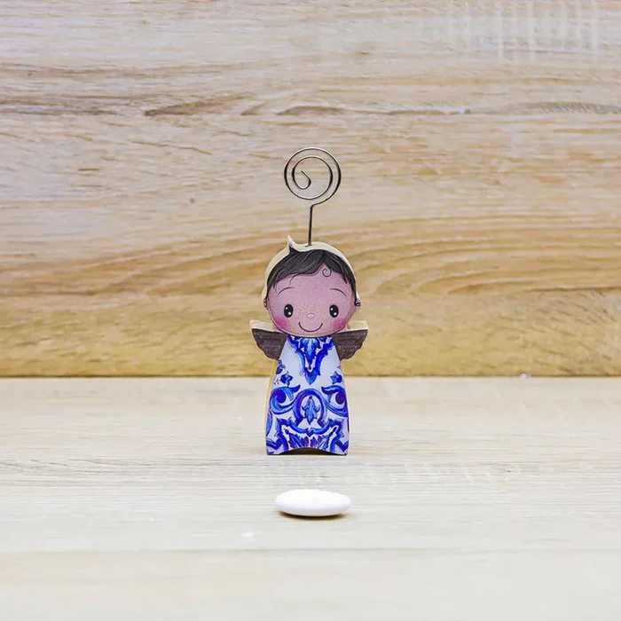 Angelo Maschietto con Clip Portafoto Cuore Matto