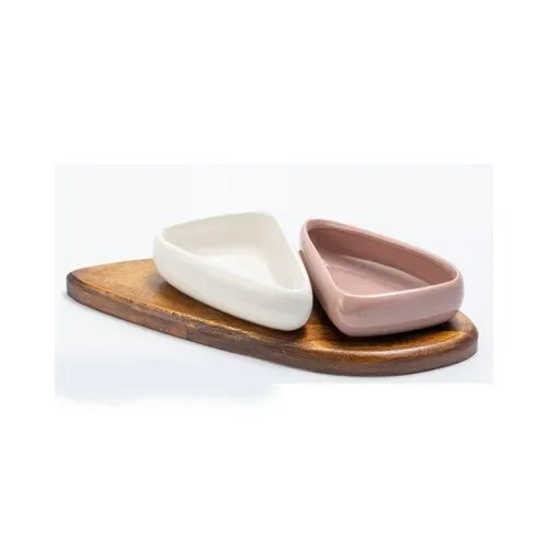 ANTIPASTIERA CON 2 CIOTOLE GEOMETRIC (30x12x6,5cm)-MH813