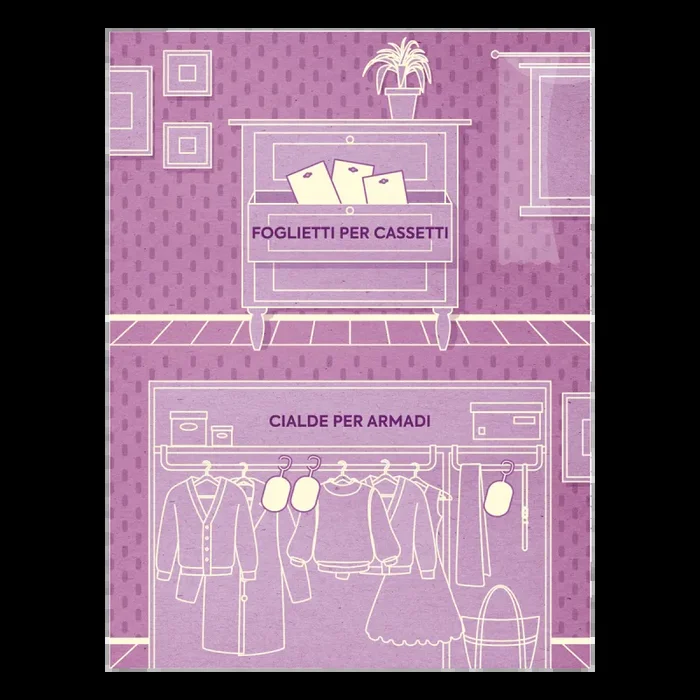 Antitarme proteggitessuti Foglietti Fresco Lavanda – 12 pezzi - immagine 3