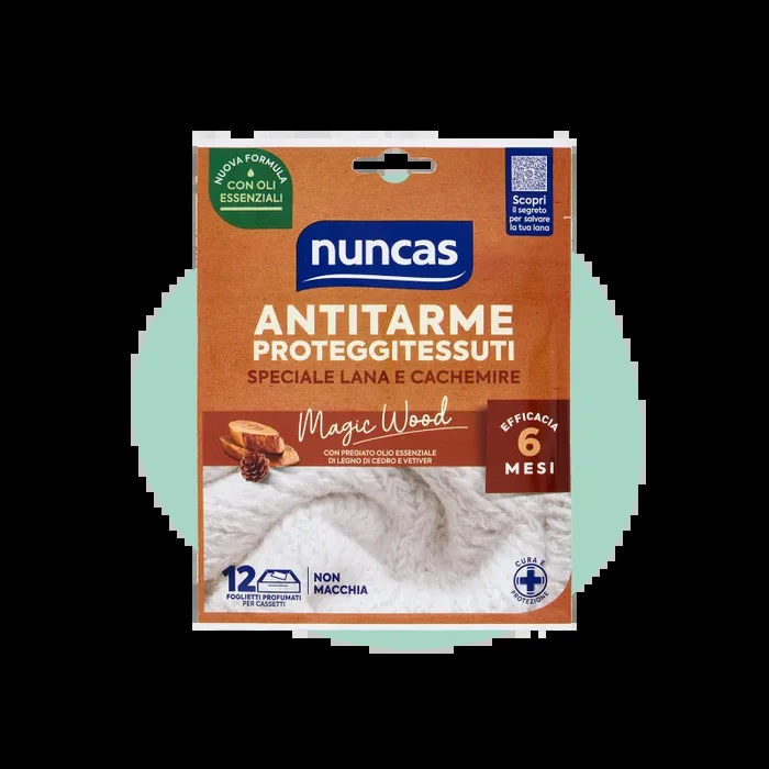 Antitarme proteggitessuti Foglietti Magic Wood – 12 pezzi Fornitura