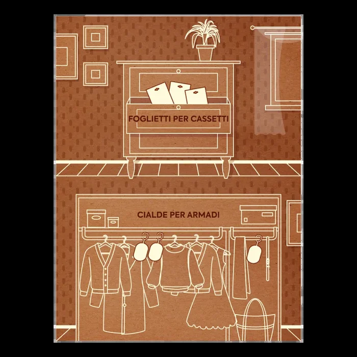 Antitarme proteggitessuti Foglietti Magic Wood – 12 pezzi Fornitura - immagine 3