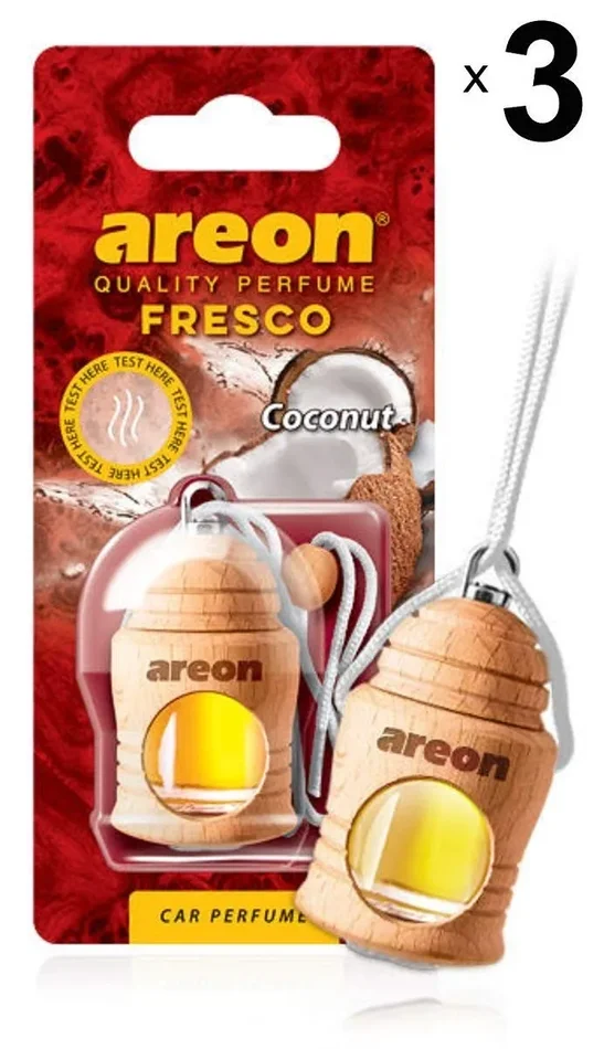 Areon Fresco Deodorante Auto Cocco Profumo Dolce Tropical Legno