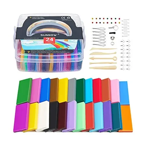 Argilla Polimerica – 680g/1.5LB 24 Colori Sicuro e Non Tossico 24