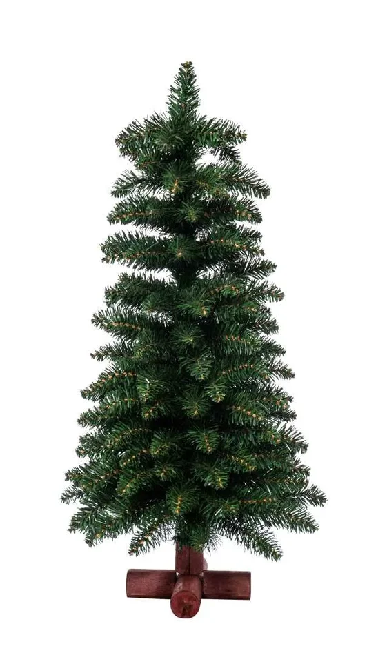 ARPIMEX Albero di Natale Sherwood H 60 Cm Base Legno