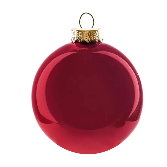ARPIMEX Box 16 Sfere Natale Vetro D 80 Mm Burgundy