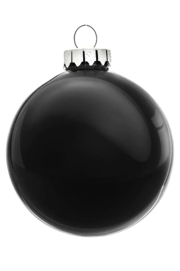 ARPIMEX Box 36 Sfere Natale Vetro D 40 Mm Nero