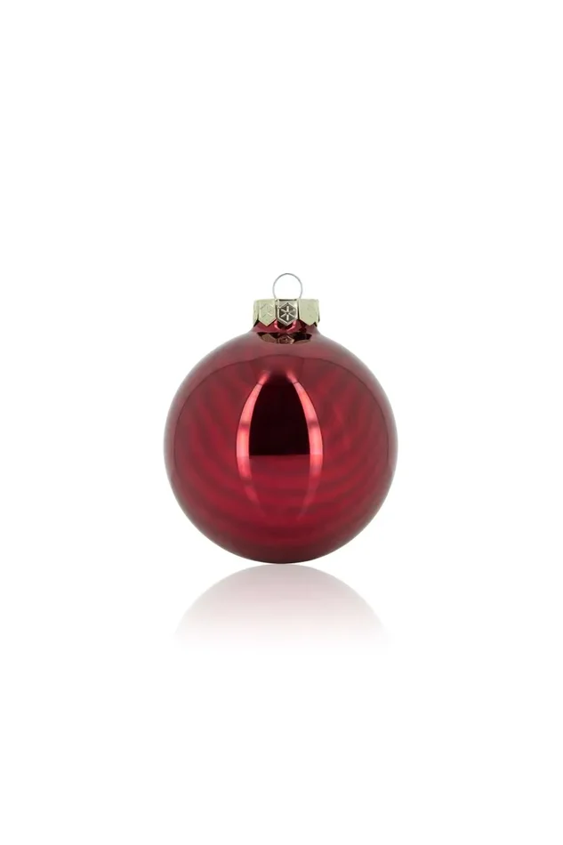 ARPIMEX Box 36 Sfere Natale Vetro D 60 Mm Burgundy