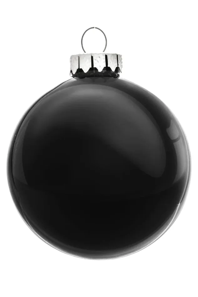 ARPIMEX Box 36 Sfere Natale Vetro D 60 Mm Nero