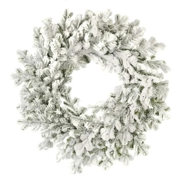 ARPIMEX Corona Natale Pino Winter Majesty D 36 Cm Innevato Bianco