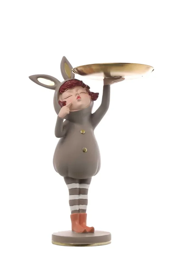 ARPIMEX Lady Coniglietta Natale con Piatto 118 x 12 x 31 Cm Beige