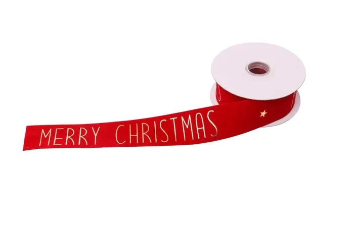 ARPIMEX Nastro Natale Merry Christmas 25 Mm 10 Mt Rosso