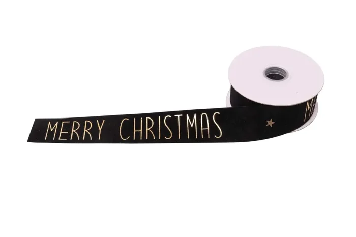 ARPIMEX Nastro Natale Merry Christmas 38 Mm 10 Mt Nero