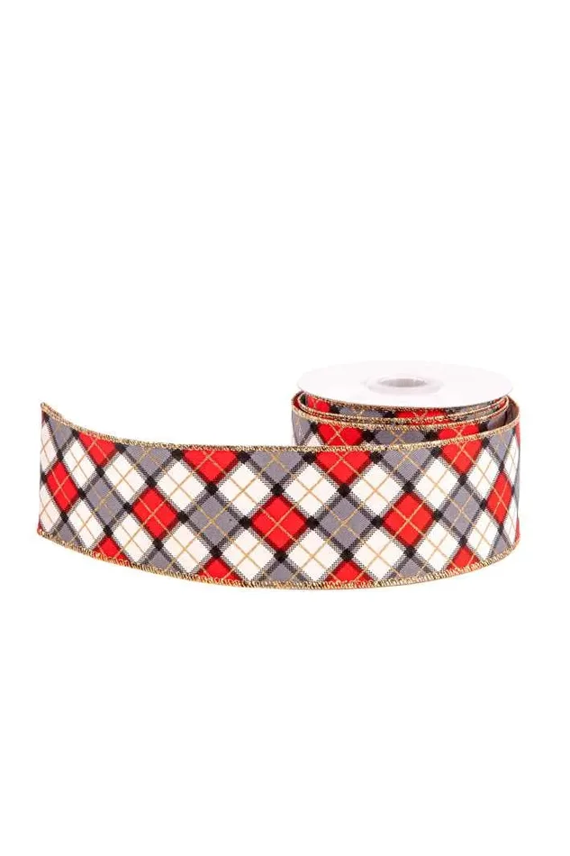 ARPIMEX Nastro Natale Rombo Decoro H 6,8 Cm L 10 Mt Gold