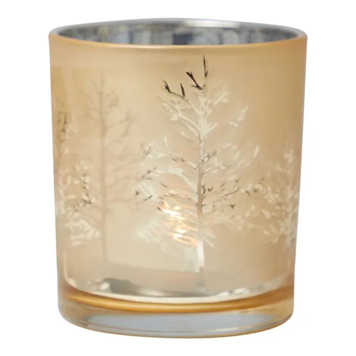 ARPIMEX Portacandela di Natale Decoro Alberello D 7 Cm H 8 Cm Gold