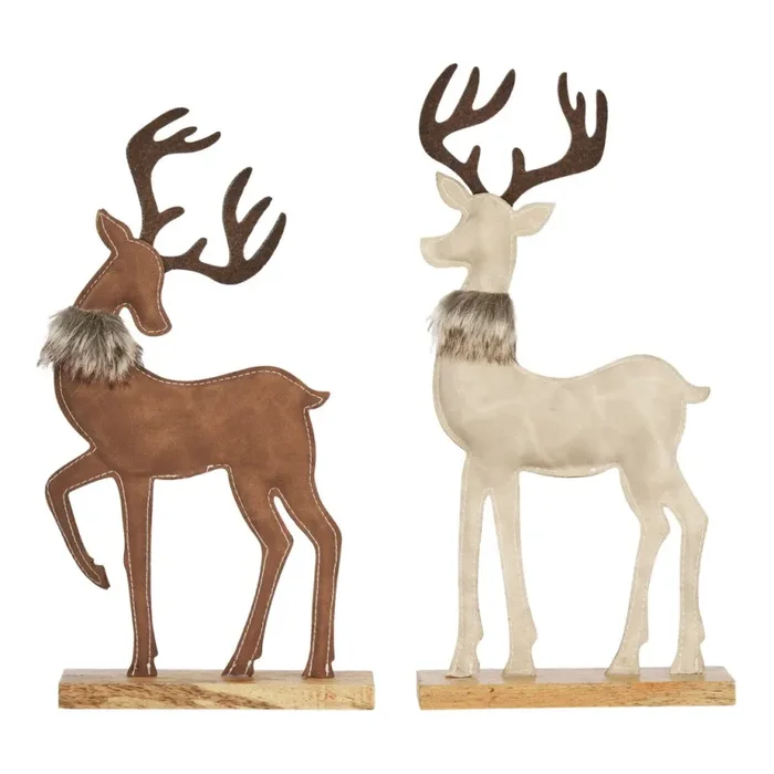 ARPIMEX Renna Stoffa Natale Colori Assortiti 29 Cm Marrone Beige 1 Pz