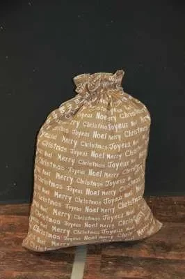 ARPIMEX Sacchetto Natale Juta Merry Xmas 58 x 80 Cm Avana Fornitura