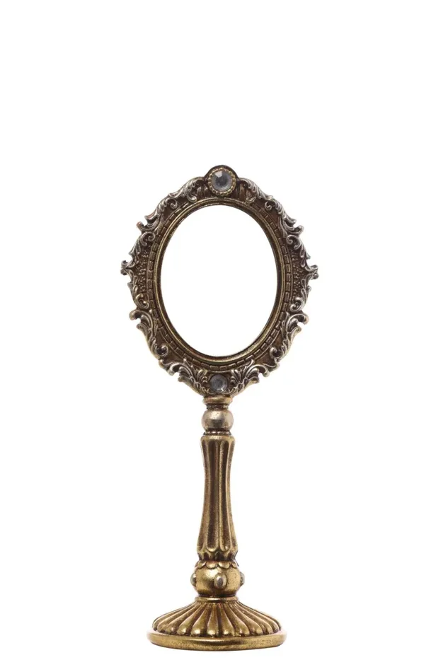 ARPIMEX Specchio Resina Natale 14 x 10 x 32 Cm Gold