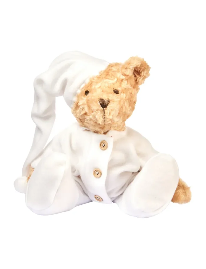 ARPIMEX Teddy con Piagiama Natale 23 Cm Bianco