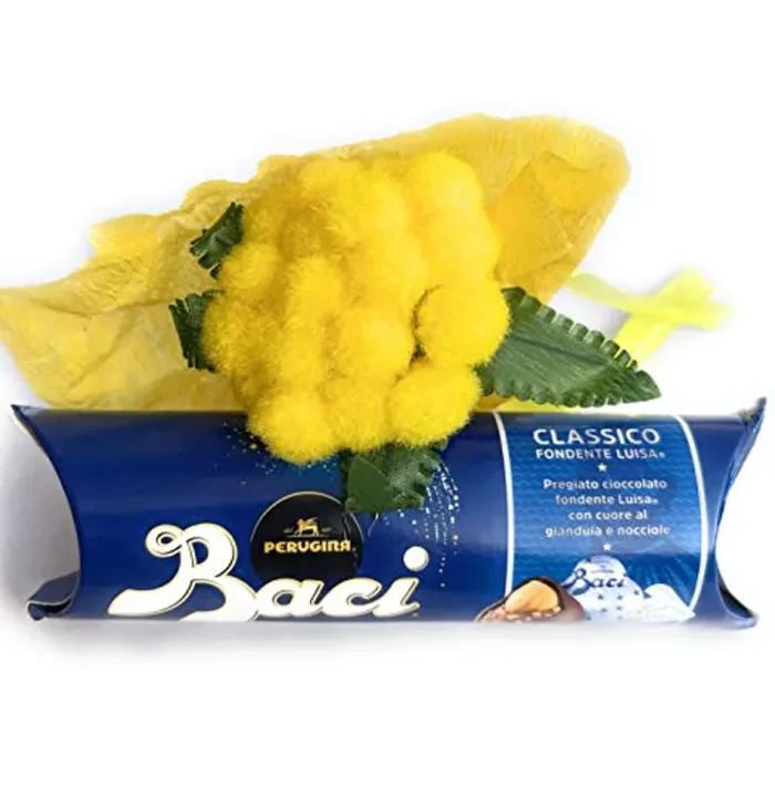 Auguri Baci Perugina -Regalo Mamma- Regalo Papà – Baci Perugina Classico 37,5 + Mini Mimose Artificiali