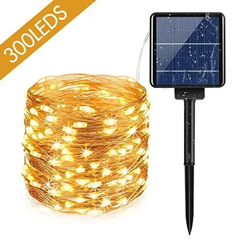 AUOPLUS 33M 300LED Catena Luminosa Solare Luci Solari Esterno IP65…