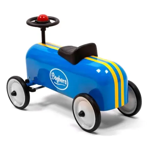 Auto Cavalcabile Vintage da Corsa per Bambini Baghera Racer Blu - immagine 3