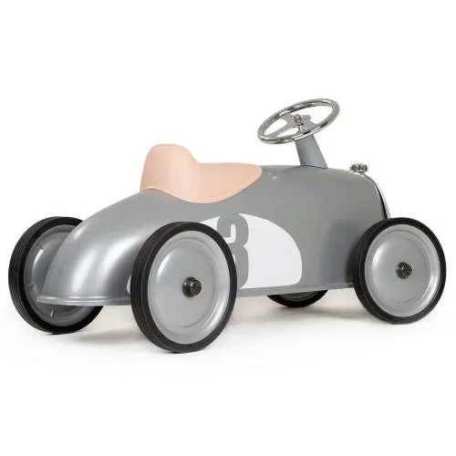 Auto Cavalcabile Vintage da Corsa per Bambini Baghera Rider Argento - immagine 2