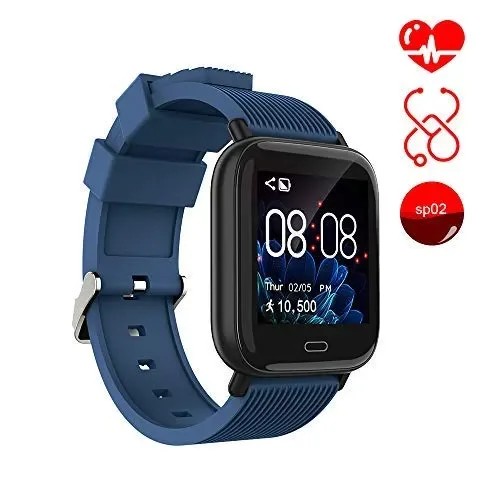 Ayuly Smartwatch Fitness Tracker con frequenza cardiaca Monitoraggio blue Moda
