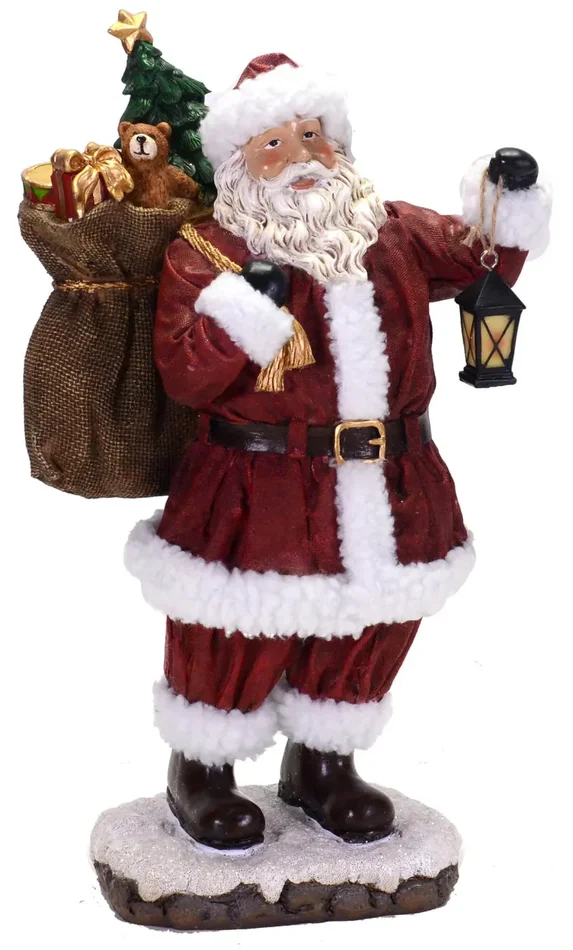 Babbo Natale in Resina H40,5 cm con Regali Saldi