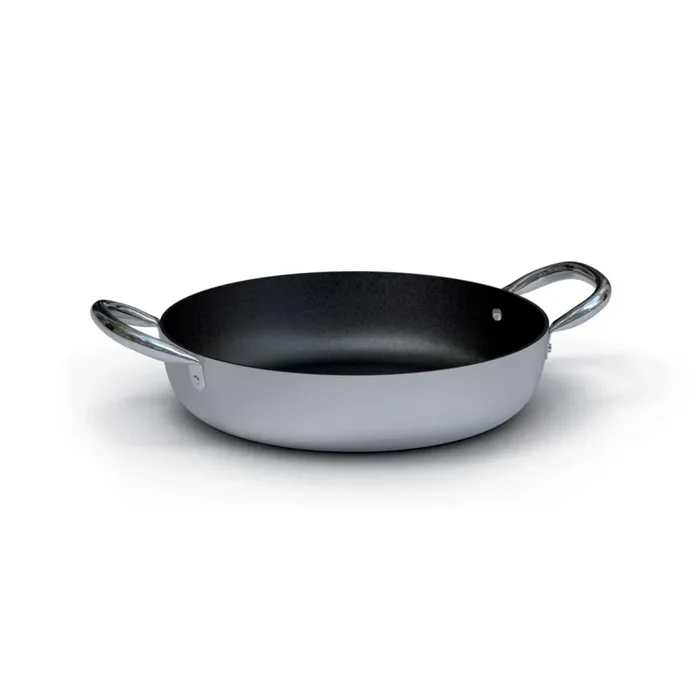 BALLARINI Tegame 2 Maniglie D 24 Cm Alluminio Argento Nero